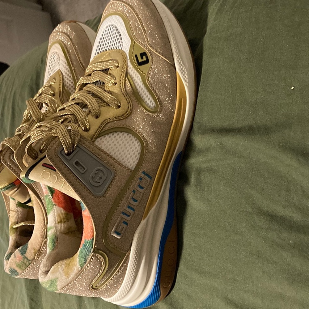 Gold Gucci Sneakers